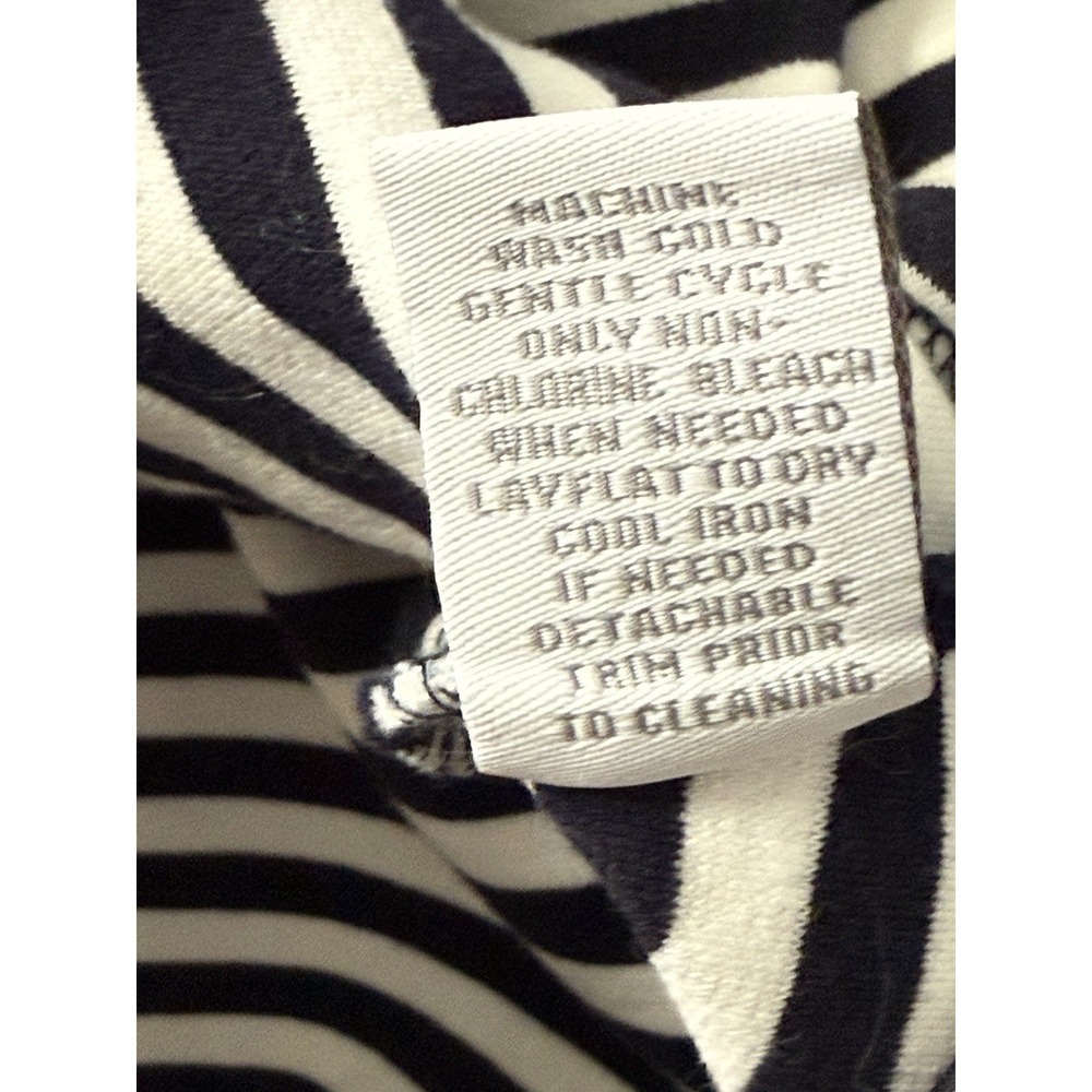 Charlotte Russe Strapless Black White Striped Fit Flare Dress M Stretch - Picture 6 of 7